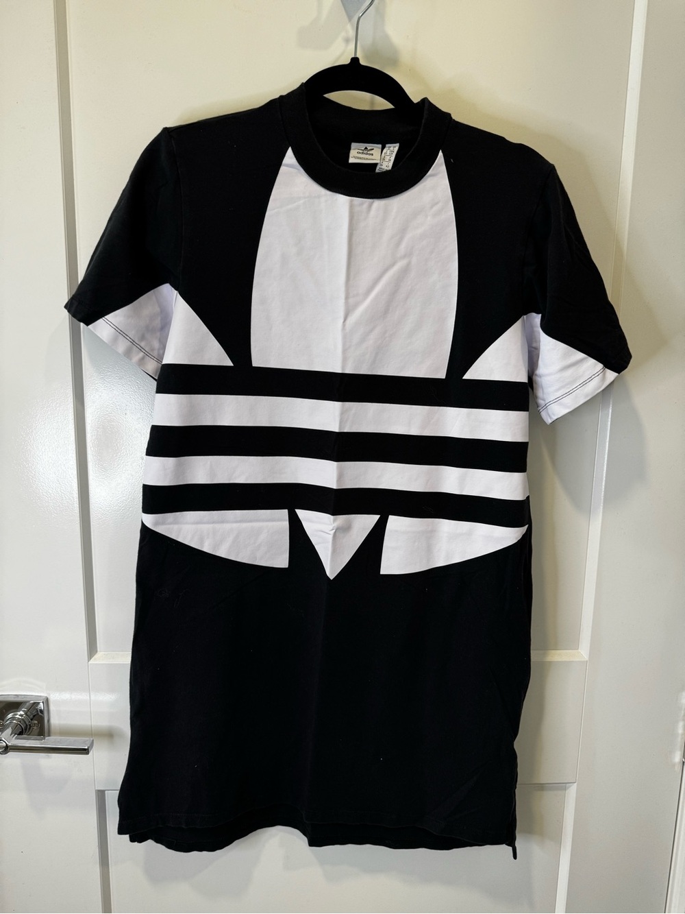 adidas Black and White Graphic T‑Shirt Dress
